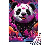 Panda Creativo Puzzle de 1000 Piezas Papel Puzzle para Adultos Arte Abstracto Puzzle para Toda la Familia Relajante Concentración Decoración Regalo 38x26cm/1000pcs