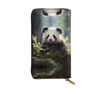 Panda Cubs in the Forest - Cartera larga con cremallera, tarjetero, bolsa de almacenamiento portátil de monedas de viaje adecuada para viajes y uso diario