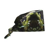 Panda Cubs in The Forest - Gorro de trabajo transpirable con banda para el sudor y lazo trasero ajustable, adecuado para hombres y mujeres, color negro