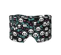 Panda Cute Face - Antifaz ajustable para dormir y orejeras, diadema unisex para dormir de lado (26.8 x 4.3 pulgadas), cubierta cómoda para viajes en interiores y exteriores, para yoga,