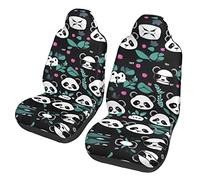 Panda Cute Face Dua Sarung JOK Mobil,*, Sarung JOK Mobil Depan, Cocok Untuk Sebagian Besar Mobil, SUV, Truk, Van, Dll.