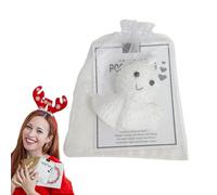 Panda De Ganchillo,Oso Panda De Ganchillo, Lindos peluches panda, Adorable panda de ganchillo hecho a mano con tarjeta de felicitación y paquete de organza para Acción de Gracias, Día del Niño, Baby S