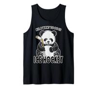 Panda de Hockey sobre Hielo Todo lo Que Quiero Hacer es un Lindo Jugador de Oso Camiseta sin Mangas