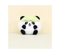 (Panda de loto) Llavero de peluche de caqui acogedor, hermoso y suave juguete de peluche corto