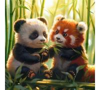 Panda del Bosque de bambú Puzzle 80 Piezas Rompecabezas para Adultos 80 Piezas Juego de desafiante Rompecabezas Familiar Regalo Adulto