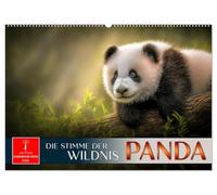 Panda - die Stimme der Wildnis (Wandkalender 2026 DIN A2 quer), CALVENDO Monatskalender: Auf den Spuren des Bambusbären.