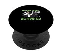 Panda Divertido Activado en Modo In-Paw-Vert para Amantes de los Pandas Gigantes PopSockets PopGrip Adhesivo