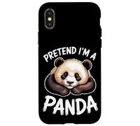 Panda Divertido durmiendo Panda simulado Carcasa para iPhone X/XS