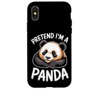 Panda Divertido durmiendo Panda simulado Carcasa para iPhone X/XS
