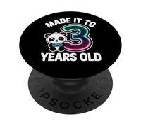 Panda Divertido para Juegos de Tercer cumpleaños Desbloqueado Nivel 3 PopSockets PopGrip Adhesivo