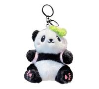 Panda Doll Llavero de peluche con diseño de panda, bonito accesorio para bolso | Llavero de panda relleno suave, adorable juguete de peluche con gancho para llaves de mochila y gemas, a, Siehe