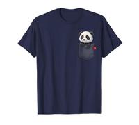 Panda En Bolsillo Mirando Lindo Animal Panda Camiseta