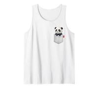 Panda En Bolsillo Mirando Lindo Animal Panda Camiseta sin Mangas