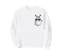 Panda En Bolsillo Mirando Lindo Animal Panda Sudadera