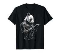 Panda Escritura Obra De Arte Dibujo Animal Print Motivo Panda Camiseta