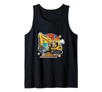 Panda Excavator Operador Construcción Maquinaria Pesada Mascota Camiseta sin Mangas