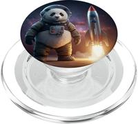 Panda Explorador Espacial con Cohete PopSockets PopGrip para MagSafe