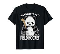 Panda Field Hockey, Todo lo Que Quiero Hacer es Jugar a Funny Bear Camiseta
