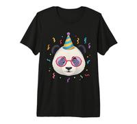 Panda Fiesta Gafas Cumpleaños Divertido Niños Animales Camiseta Premium