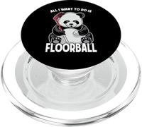 Panda Floorball Todo lo Que Quiero Hacer es un Lindo y Divertido Jugador de Osos PopSockets PopGrip para MagSafe