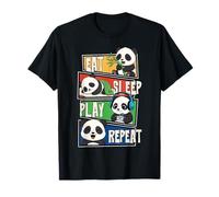 Panda Gamer Gaming Eat Sleep Play Repeat para niños, niñas y niños Camiseta