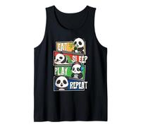 Panda Gamer Gaming Eat Sleep Play Repeat para niños, niñas y niños Camiseta sin Mangas