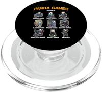 Panda Gamer Types Diverse Gamer Graphic para Niños, Hombres Niños PopSockets PopGrip para MagSafe