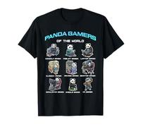Panda Gamers of The World Diverse Gamer Panda Graphic Camiseta