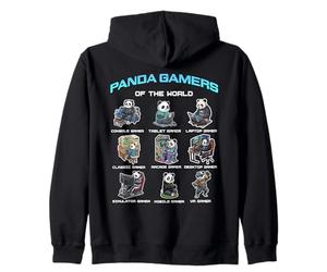 Panda Gamers of The World Diverse Gamer Panda Graphic Sudadera con Capucha