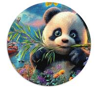 Panda Gigante 1000 Piezas Puzzle Juegos Creativos Rompecabezas Redondo Presión Reducida Juguetes Familiar Puzzle Difícil 1000pcs (67.5x67.5cm)