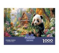 Panda Gigante (66)_2 Rompecabezas de 1000 Piezas - Panda de Cottage in Flowers Rompecabezas para Adultos Juego Educativo Rompecabezas Divertido Regalo para el hogar 70x50cm/1000 Piezas