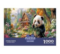 Panda Gigante (66)_2 Rompecabezas de Papel Reciclado de 1000 Piezas para Adultos y Niños | Detallado - Panda de Cottage in Flowers. Divertido y Desafiante Juego Familiar. 52 x 38 cm/1000 Piezas.