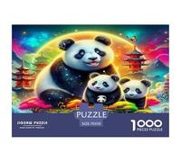 Panda Gigante Puzzle Imposible,desafío for Adults Animales Entretenimiento Creativo 1000 Piezas Obra De artee De Juego De para Adultos Y Niños Mayores De 12 Años 70x50cm/1000pcs
