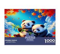 Panda Gigante Puzzle Imposible,desafío para Adultos Animales Juego EduGatoivo 1000 Piezas Obra De artee De Juego De para Adultos, Regalos A Parteir De 14 Años 38x26cm/1000pcs