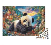 Panda Gigante Rompecabezas 1000 Piezas para Adultos Y Familia, Papel Reciclado Premium,Animal lindoes Arte Jardín Decoraci贸n Interior, Regalo Adultos, Vacaciones Indoor 38x26cm/1000pcs