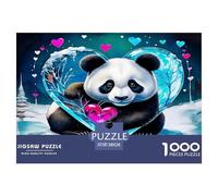 Panda Gigante Rompecabezas Imposible,desafío para Adultos Animales Entretenimiento Creativo 1000 Piezas Obra De artee De Juego De para Adultos, Regalos A Parteir De 14 Años 38x26cm/1000pcs