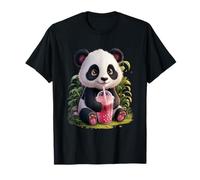 Panda Hombre Mujer Boba Tea Kawaii Bubble Tea Panda Camiseta