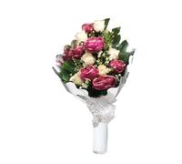 Panda Home Ramo para Cementerio de Flores Artificiales Especial para Decorar nichos y lápidas, para Todos los Santos.-PEONIA Capullo-Burdeos