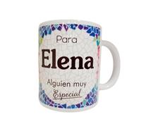 Panda Home Taza Personalizada con Nombre - Regalos Personalizados con Nombre y Texto - Tazas con Frases Originales y Divertidas - Personaliza con Nombres, Fechas o Mensajes Únicos-ELENA