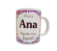 Panda Home Taza Personalizada con Nombre - Regalos Personalizados con Nombre y Texto - Tazas con Frases Originales y Divertidas - Personaliza con Nombres, Fechas o Mensajes Únicos-ANA