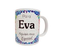 Panda Home Taza Personalizada con Nombre - Regalos Personalizados con Nombre y Texto - Tazas con Frases Originales y Divertidas - Personaliza con Nombres, Fechas o Mensajes Únicos-EVA