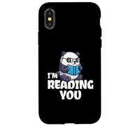 Panda I'm Reading You Cómic Libro Psicoanálisis Carcasa para iPhone X/XS