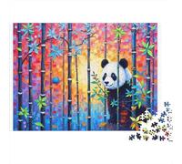 Panda in Bamboo Forest 100% Recycled Cardboard Forest Panda 1000 Piece Puzzle for Adults The Impossible Challenge Fun Present 70x50cm/1000pcs