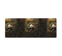 Panda in The Hanging Basket - Alfombrilla de mouse extragrande impresa de 12 x 31.5 pulgadas para oficina, juegos y aprendizaje, duradera, cómoda y respetuosa con el medio ambiente