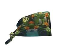 Panda in The Pool Prints - Gorra de trabajo para cambiar fácilmente entre la cocina, el gimnasio y la natación, color negro