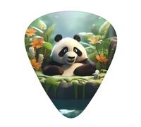 Panda in the pool - Púas de guitarra en tamaños finos, medianos y gruesos, juego de 12 piezas, adecuadas para guitarra eléctrica y varios instrumentos