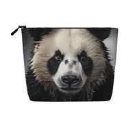 Panda in The Water - Bolsa de maquillaje de cáñamo falso, organizador de viaje de gran capacidad para viajes de negocios y uso diario
