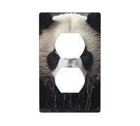 Panda in The Water - Kit de revestimiento dúplex de 11,4 x 7 cm, para interruptores de enchufe de luz (1 pieza).