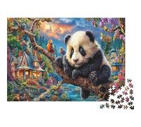 Panda in Tree Jigsaw Puzzles for Adults Panda on Tree Branch Educational Games for The Whole Family Women 52x38cm/1000pcs