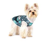 Panda jugando en una piscina - Chaleco de algodón para perros pequeños, transpirable, ajustable, para perros pequeños, gatos, ropa de verano para cachorros